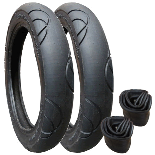 Bugaboo Donkey replacement tyres - set of 2 for front wheels - size 39-177 - plus inner tubes