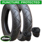 Replacement Tyres and Inner Tubes - set of 2 - with Slime Protection - size 121/2 x 21/4