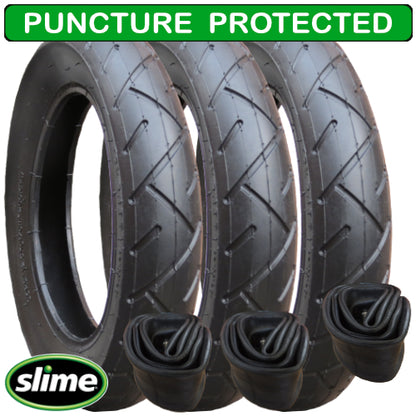 Out n About Nipper replacement tyres and inner tubes - set of 3 - with Slime Protection - size 121/2 x 21/4