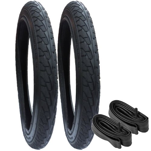 Hauck Runner replacement tyres and inner tubes for the rear wheels - 16 inch - Set of 2