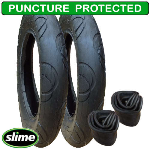 Mountain Buggy Duet replacement tyres size 10 x 2.0 plus inner tubes - set of 2 - with Slime Protection