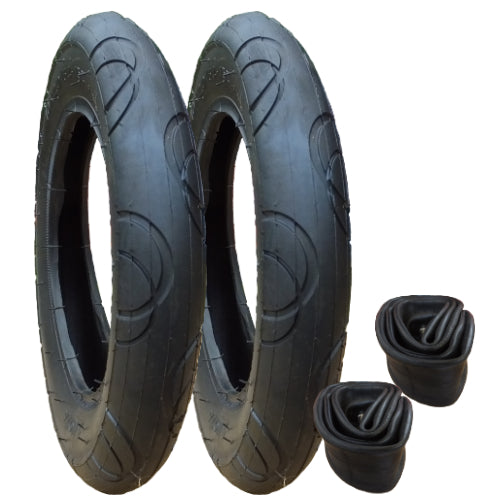 Replacement tyres size 10 x 2.0 plus inner tubes - set of 2