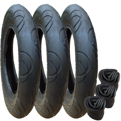 Replacement tyres size 10 x 2.0 plus inner tubes - set of 3
