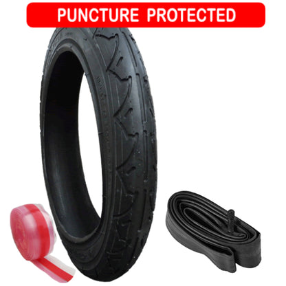 Hauck Runner replacement tyre plus inner tube for the rear wheels - 16 inch - Puncture Protected