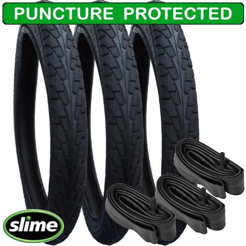 Out n About Nipper Sport replacement tyres and inner tubes - 16 inch - set of 3 - with Slime Protection