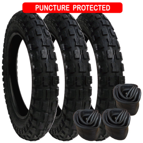 Mountain Buggy Urban Jungle Tyres and Inner Tubes - set of 3 - Heavy Duty - Puncture Protected - size 121/2 x 21/4