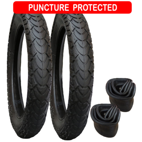 Bugaboo Donkey replacement tyres and inner tubes for rear wheels - set of 2 - Puncture Protected