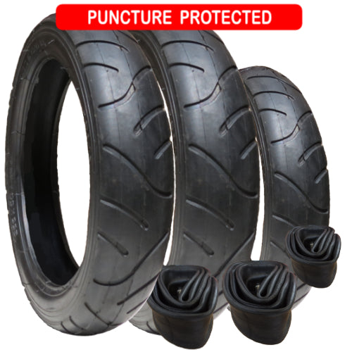 Quinny Speedi Tyres and Inner Tubes - set of 3 - size 280/255 - Puncture Protected