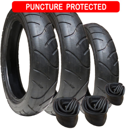 iCandy 3 Wheeler replacement tyres and inner tubes - set of 3 - size 280/255 - Puncture Protected