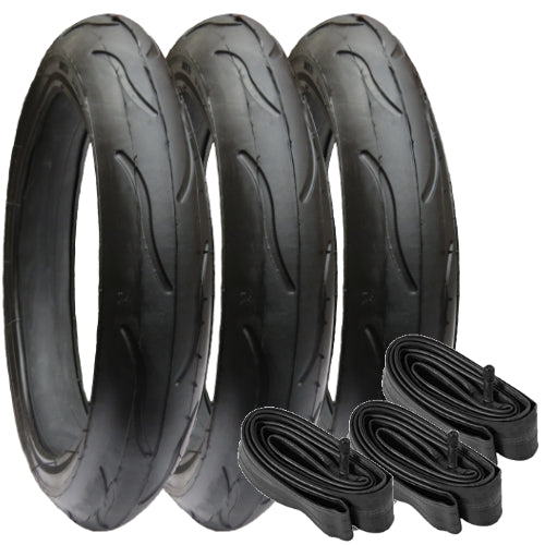 Replacement tyres size 300 x 55 - plus inner tubes - Set of 3