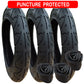 Replacement Tyres and Inner Tubes - set of 3 - Puncture Protected - size 121/2 x 21/4