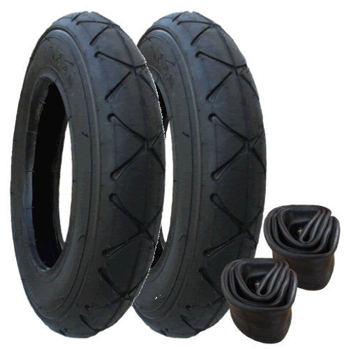 Replacement tyres size 10 x 2.0 plus inner tubes - set of 2