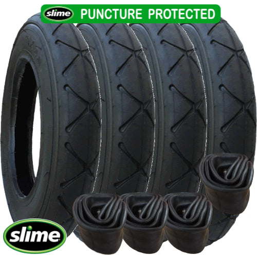 Mountain Buggy Duet tyres size 10 x 2.0 plus inner tubes - set of 4 - with Slime Protection