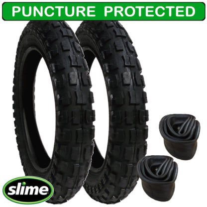 Bugaboo Donkey replacement tyres and inner tubes - set of 2 - Heavy Duty - for rear wheels -  with Slime Protection