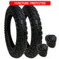 Replacement Tyres and Inner Tubes - set of 2 - Heavy Duty - Puncture Protected - size 121/2 x 21/4
